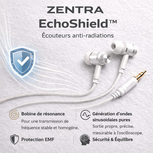 ZENTRA EchoPods™ – Écouteurs anti-radiations